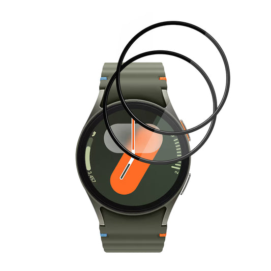 Beskyttelsesfilm Techsuit Nano Flex til Samsung Galaxy Watch7 40mm, Sæt med 2 stykker, Plastik, Sort