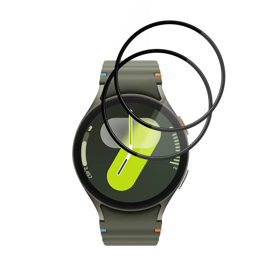Beskyttelsesfilm Techsuit Nano Flex til Samsung Galaxy Watch7 44mm, Sæt med 2 stykker, Plastik, Sort