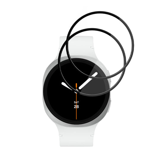 Beskyttelsesfilm Techsuit Nano Flex til Samsung Galaxy Watch8 44mm, Sæt med 2 stykker, Plastik, Sort