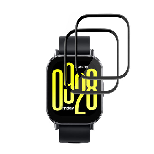 Techsuit Nano Flex beskyttelsesfilm til Xiaomi Redmi Watch 5 Active, Sæt med 2 stykker, Plastik, Sort
