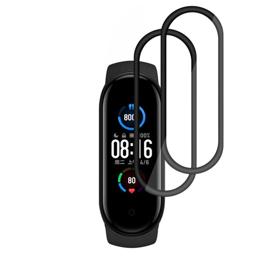 Beskyttelsesfilm Techsuit Nano Flex til Xiaomi Smart Band 6 / 5, Sæt med 2 stykker, Plastik, Sort