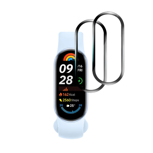 Beskyttelsesfilm Techsuit Nano Flex til Xiaomi Smart Band 9, Sæt med 2 stykker, Plastik, Sort