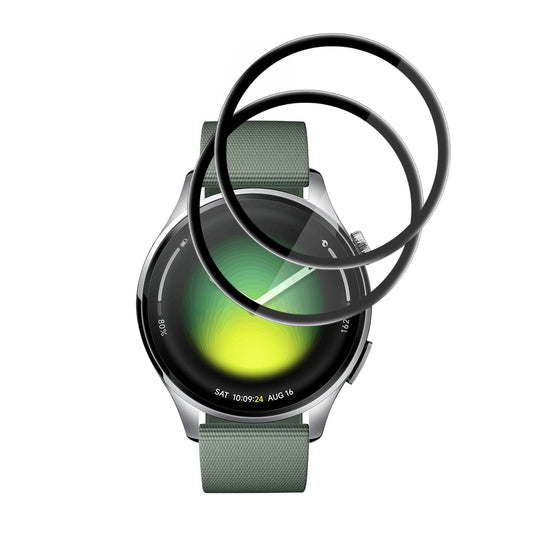 Beskyttelsesfilm Techsuit Nano Flex til Xiaomi Watch 5, Sæt med 2 stykker, Plastik, Sort
