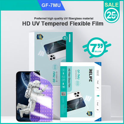 Fleksibel glasfiberfilm Relife GF-7MU til UV vakuumlamineringsmaskine Sunshine C3 Mix Ultra, 120mm x 210mm, sæt med 25 stk.