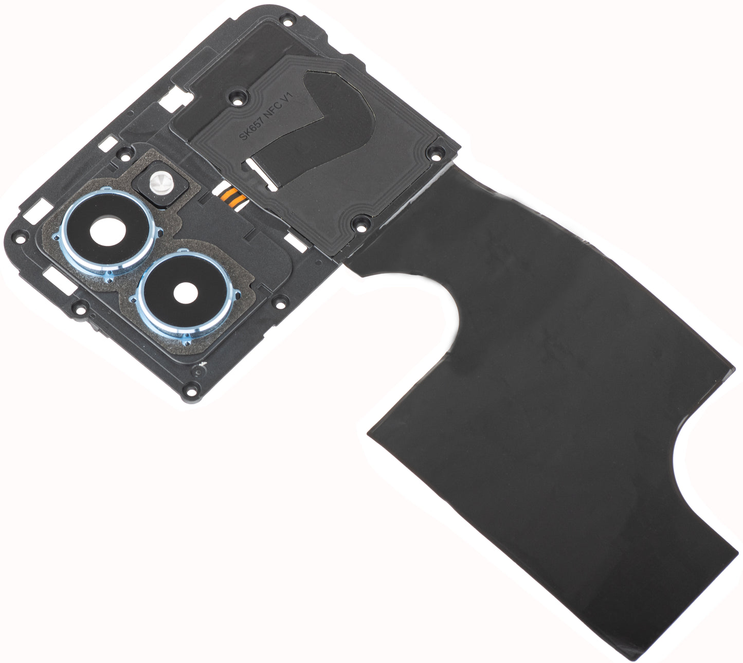 Bagkamera Glas - Blitz - Indre Ramme - NFC Antenne HMD Pulse Pro, med Ramme, Sølv, Servicepakke 286954396