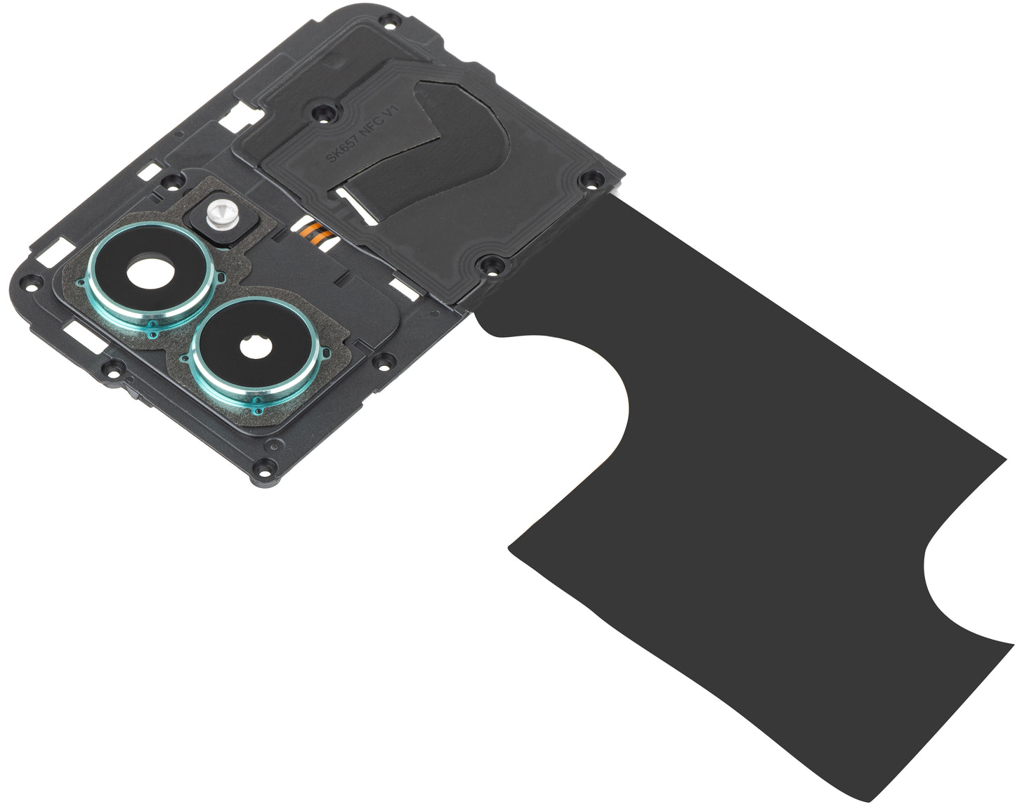 Bagkamera Glas - Blitz - Indre Ramme - NFC Antenne HMD Pulse Pro, med Ramme, Grøn (Glacier Green), Servicepakke 286954437