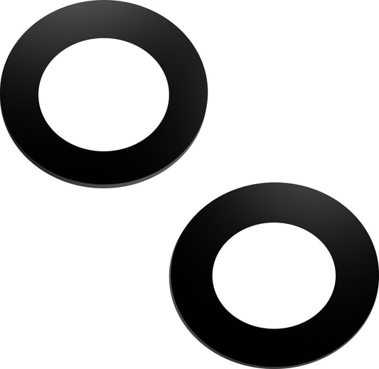 Kameraglasbagside Apple iPhone 14, med ramme, sort