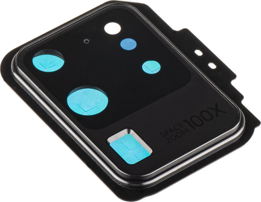 Bagkamera Glas Samsung Galaxy S20 Ultra 5G G988 / S20 Ultra G988, med Ramme, Sort