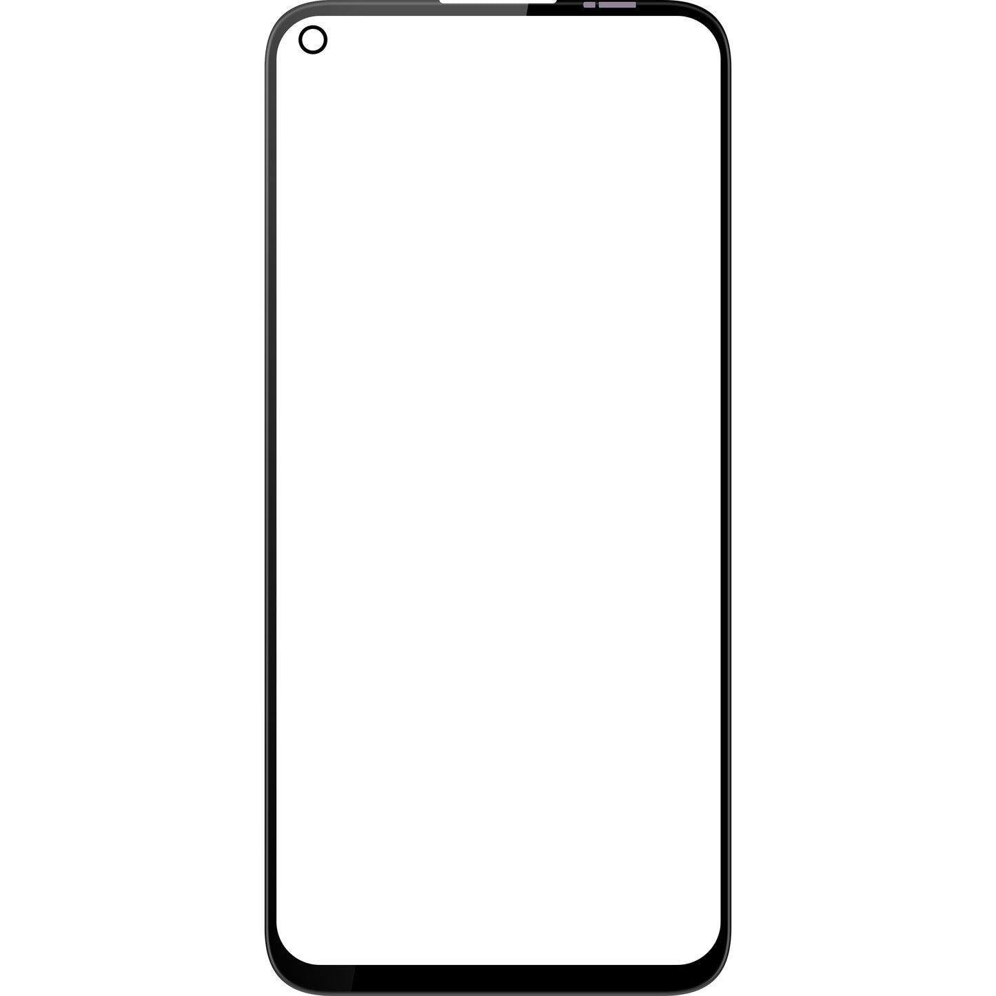 Skærmglas + OCA Forward Shield til Huawei P40 lite 4G, Sort