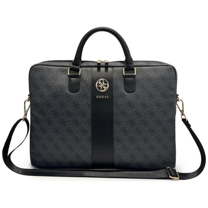 Guess 4G Round Classic Logo taske til 16-tommer bærbar, Sort
