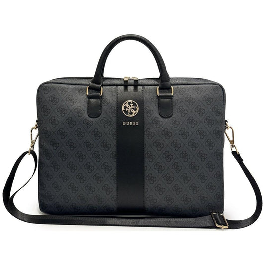 Guess 4G Round Classic Logo taske til 16-tommer bærbar, Sort
