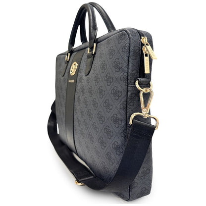 Guess 4G Round Classic Logo taske til 16-tommer bærbar, Sort