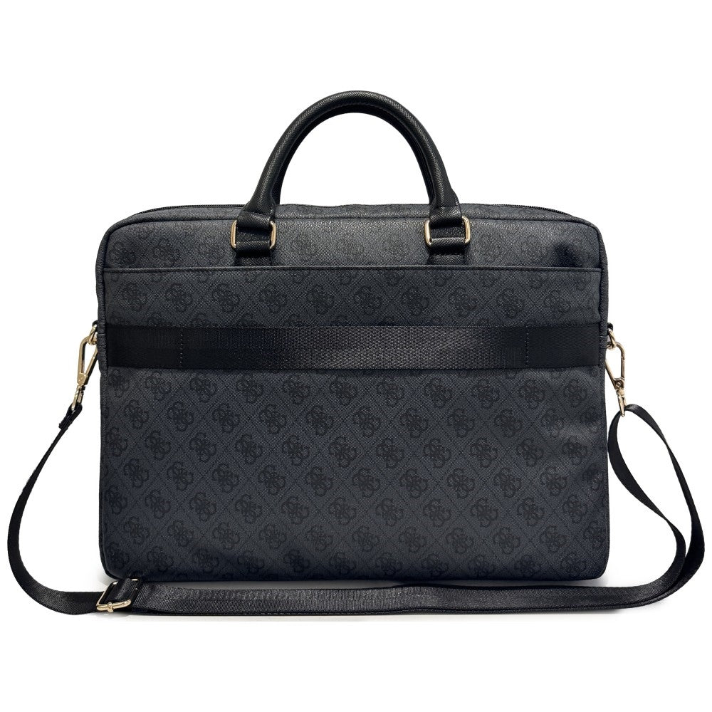 Guess 4G Round Classic Logo taske til 16-tommer bærbar, Sort