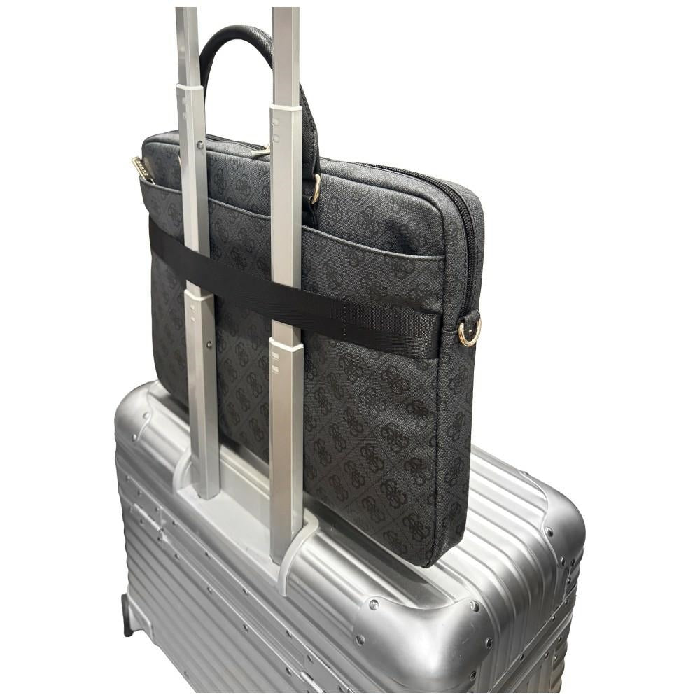 Guess 4G Round Classic Logo taske til 16-tommer bærbar, Sort