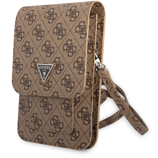 Universal Taske til Telefon, Guess, 4G Triangle Logo, Brun