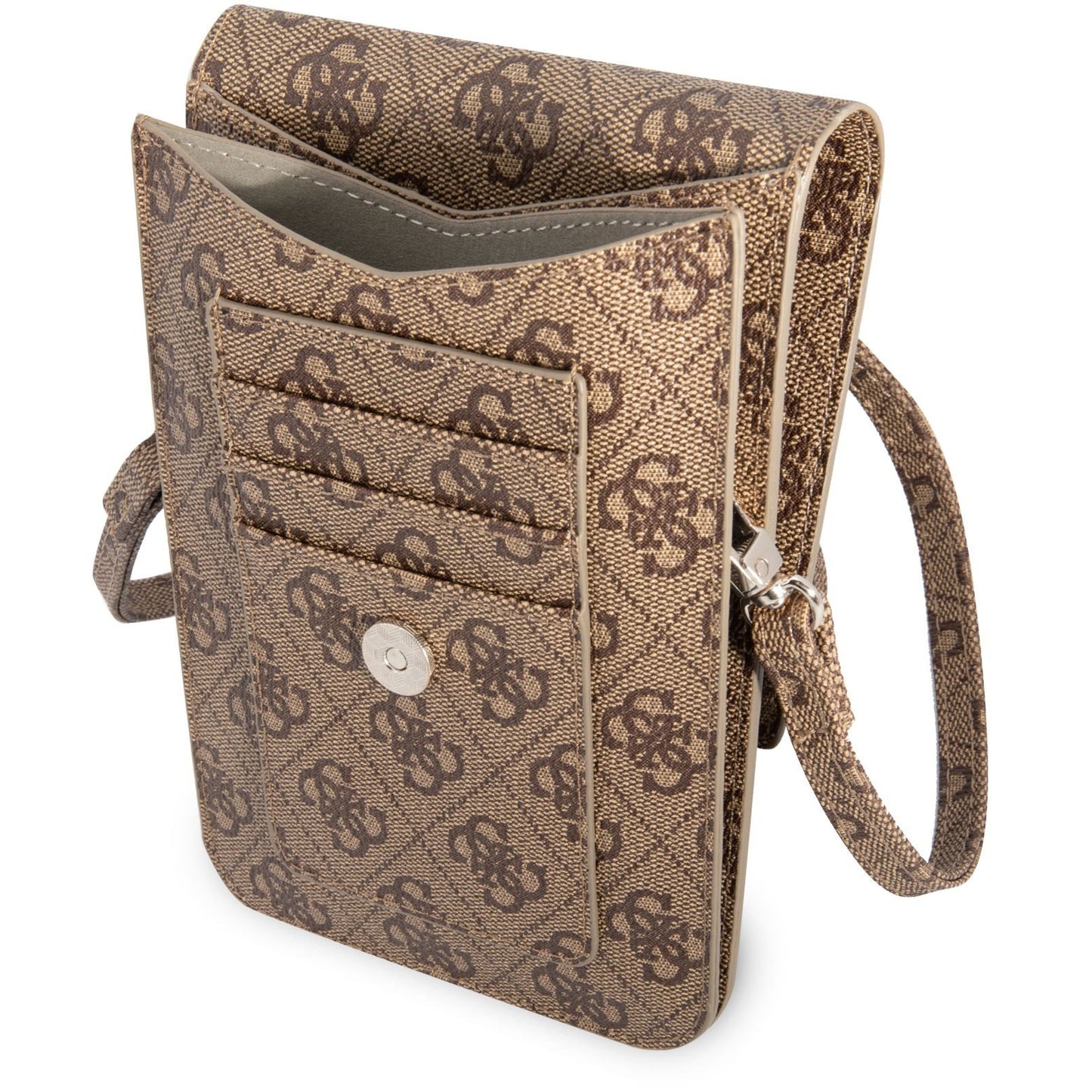 Universal Taske til Telefon, Guess, 4G Triangle Logo, Brun