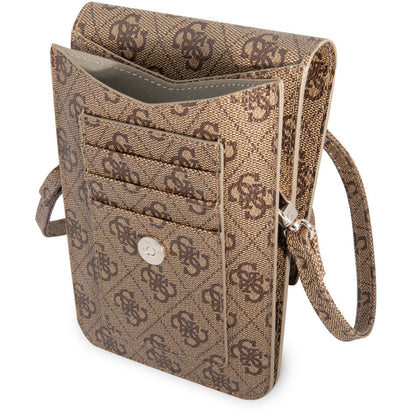Universal Taske til Telefon, Guess, 4G Triangle Logo, Brun