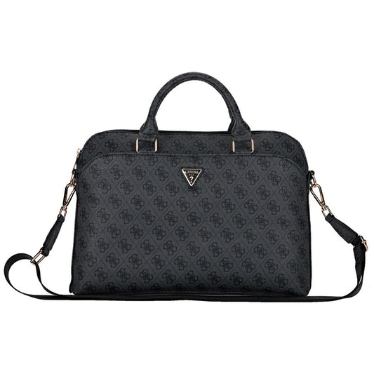 Guess 4G Triangle Logo taske til 15 tommer laptop, sort
