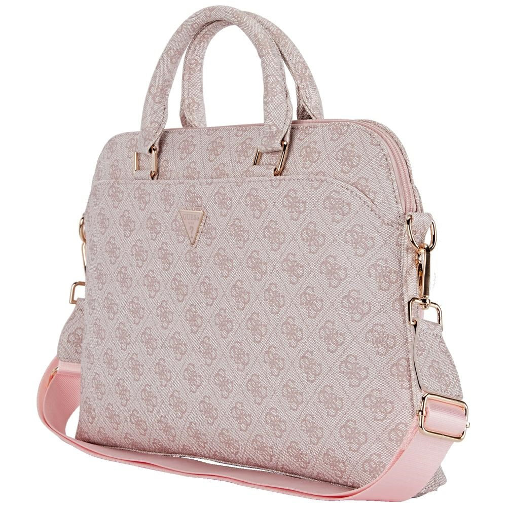 Guess 4G Triangle Logo taske til 15 tommer laptop, Pink