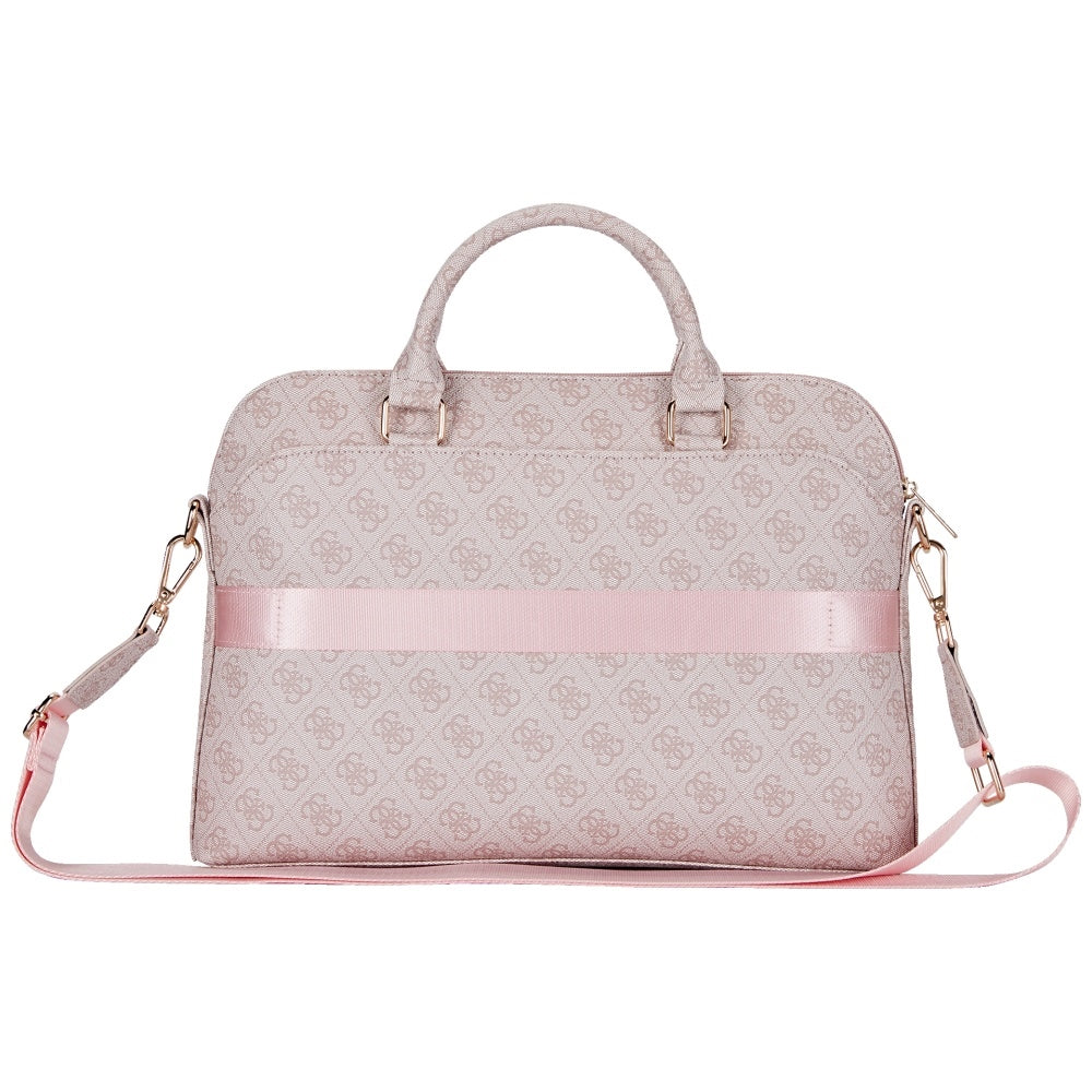 Guess 4G Triangle Logo taske til 15 tommer laptop, Pink