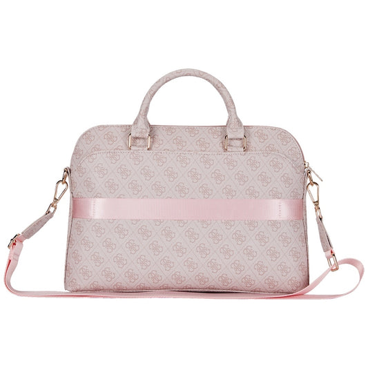Guess 4G Triangle Logo taske til 15 tommer laptop, Pink