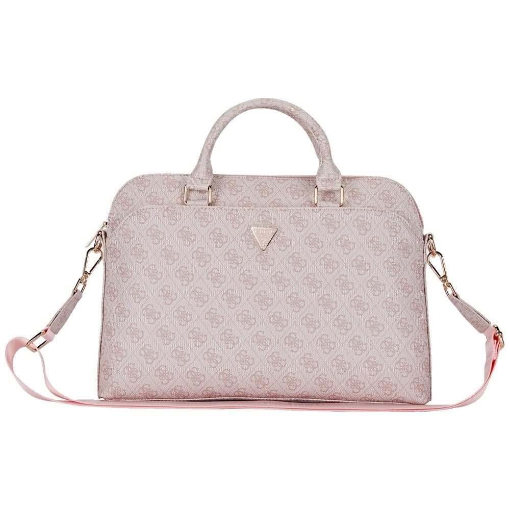 Guess 4G Triangle Logo taske til 15 tommer laptop, Pink