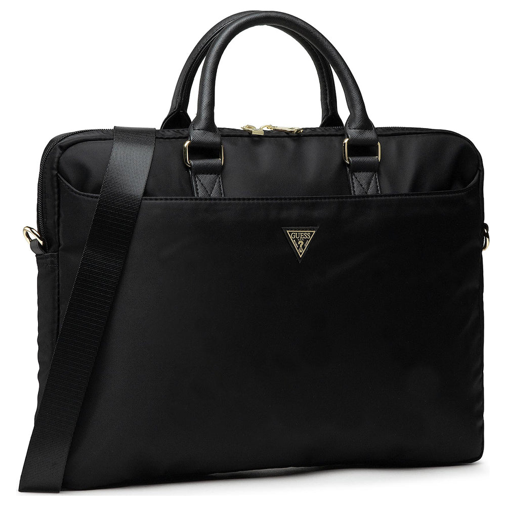 Guess Triangle Logo taske til 16-tommer bærbar, sort