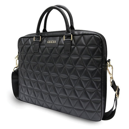 Guess Quilted taske til 15 tommer laptop, Sort