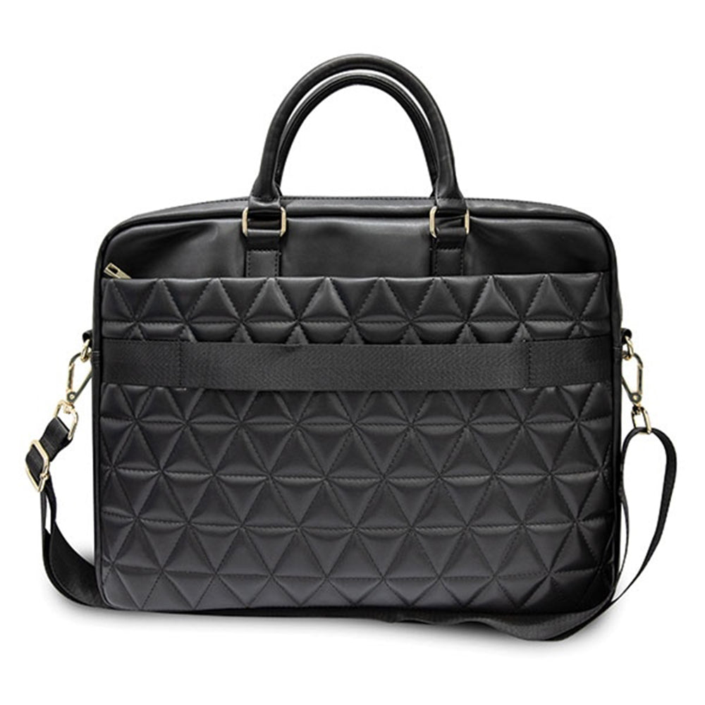 Guess Quilted taske til 15 tommer laptop, Sort