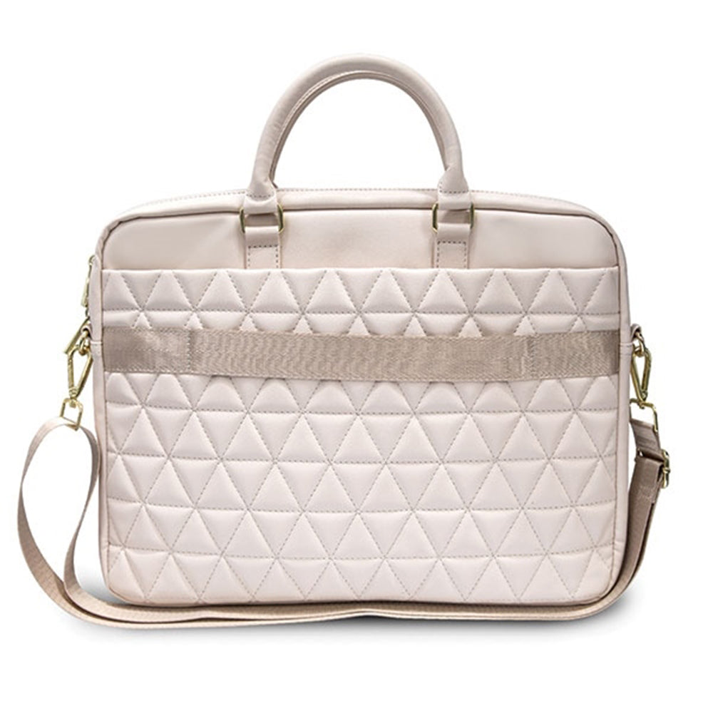 Guess Quilted taske til 15 tommer laptop, Pink