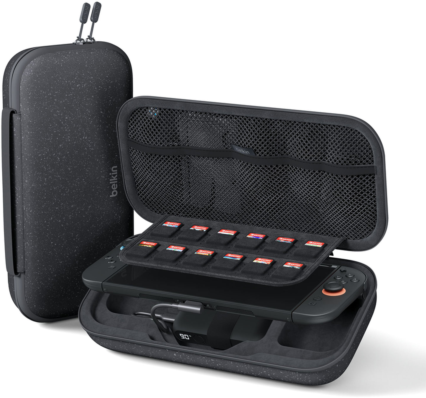 Belkin Charging Beskyttelsesetui til Nintendo Switch 2 / Switch / Switch OLED Konsol, Grå ENA001hqCH-V2