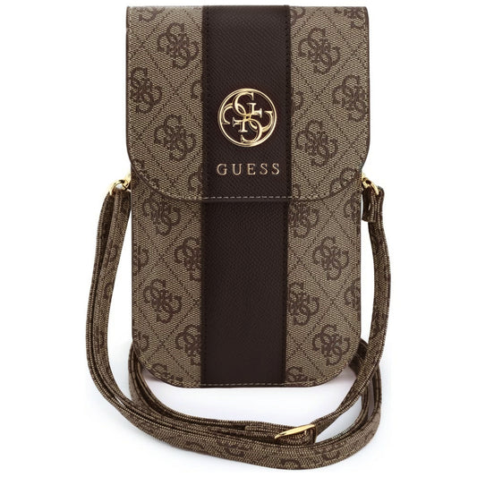 Universal Taske til Telefon, Guess, 4G Classic Logo Stripe, Brun