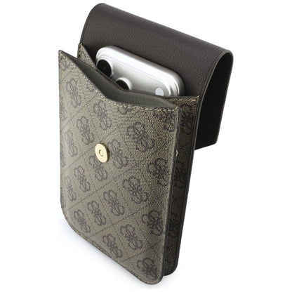 Universal Taske til Telefon, Guess, 4G Grained Classic Logo, Brun
