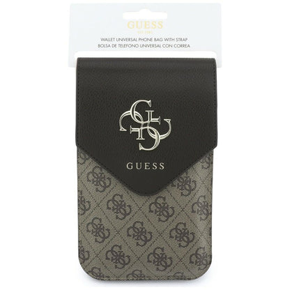 Universal Taske til Telefon, Guess, 4G Grained Classic Logo, Brun
