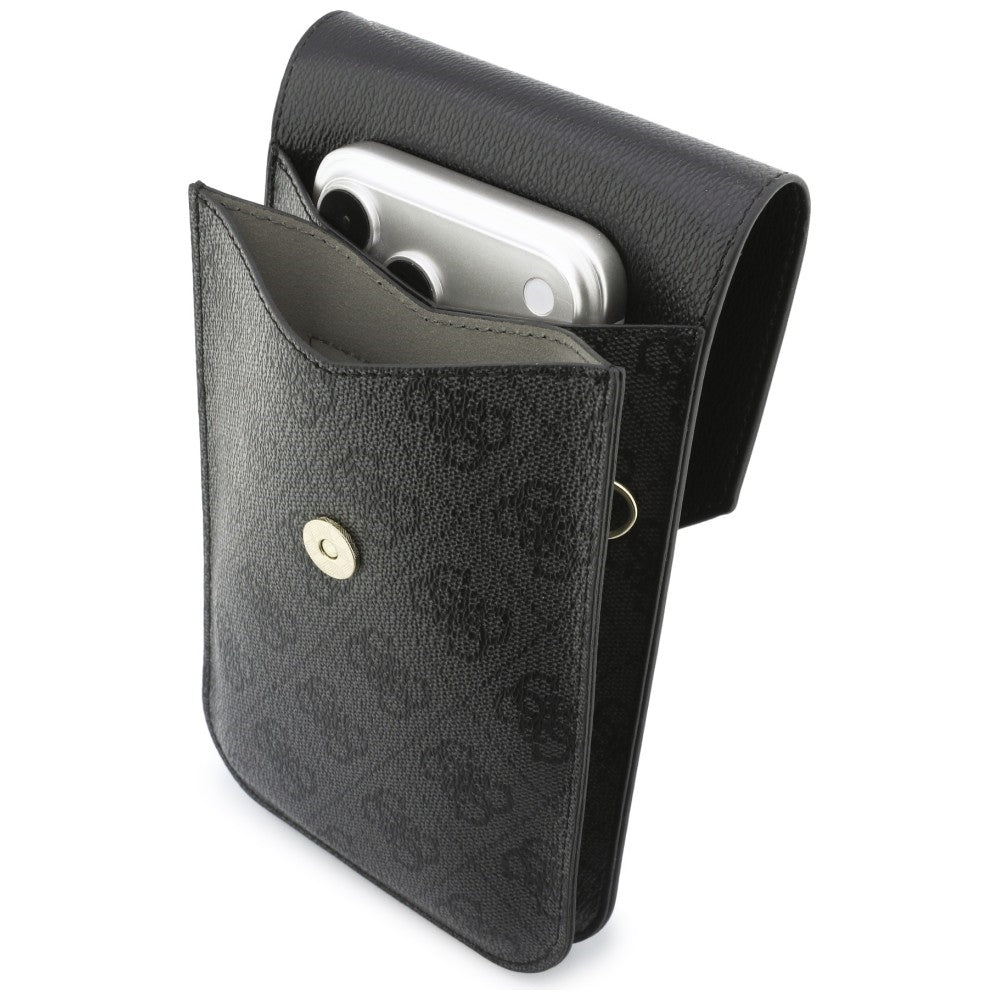 Universal Taske til Telefon, Guess, 4G Grained Classic Logo, Sort