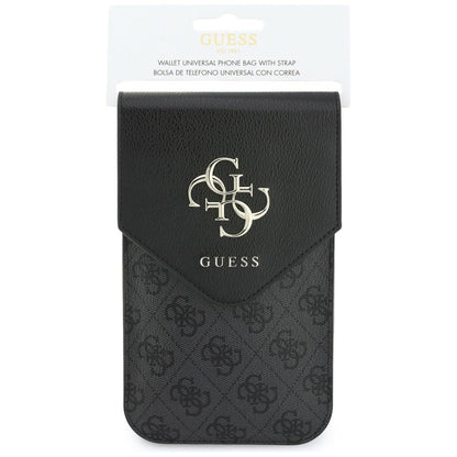 Universal Taske til Telefon, Guess, 4G Grained Classic Logo, Sort