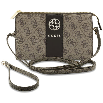Universal Phone Bag, Guess, 4G Round Classic Logo Stripe, Brown