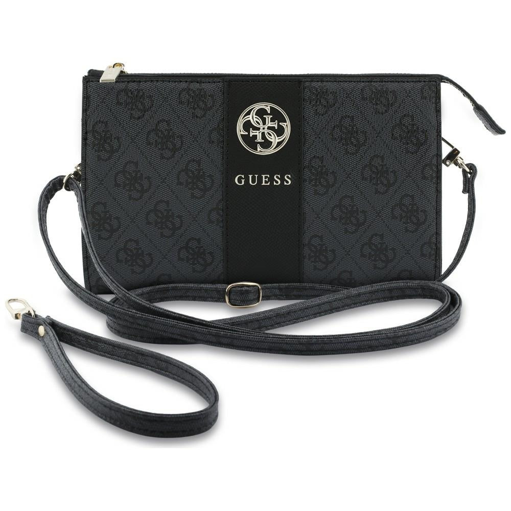 Universal Phone Bag, Guess, 4G Round Classic Logo Stripe, Black