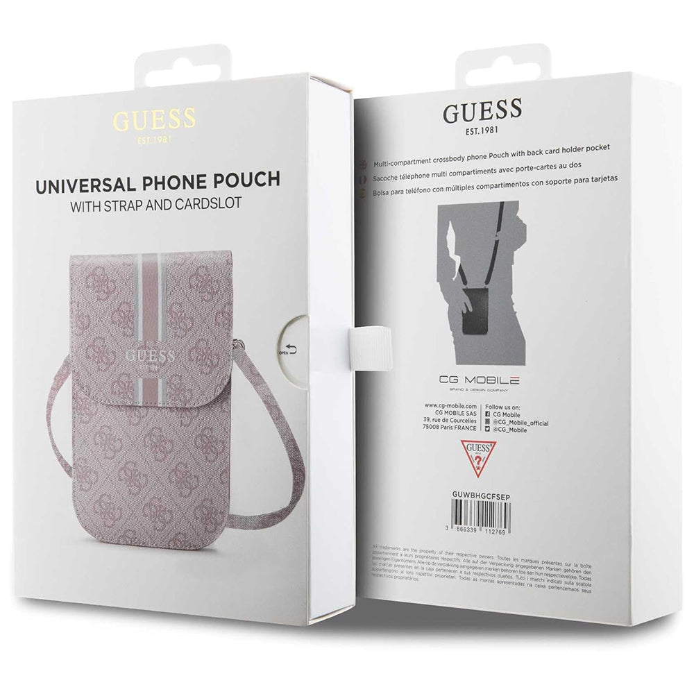 Universal Taske til Telefon, Guess, 4G Stripes, Pink