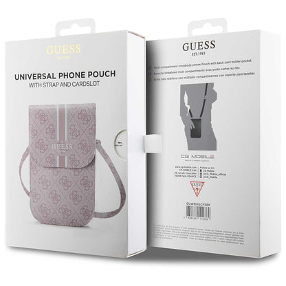 Universal Taske til Telefon, Guess, 4G Stripes, Pink