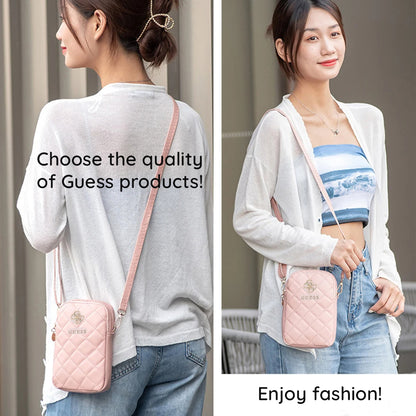 Universal Taske til Telefon, Guess, Quilted 4G, Sort