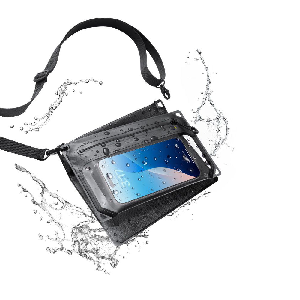 Universal Vandtæt Taske og Cover Spigen Crossbag, Sort AMP09746