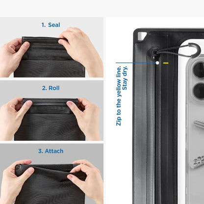 Universal Vandtæt Taske og Cover Spigen Crossbag, Sort AMP09746