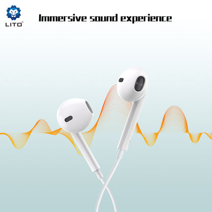 Handsfree 3.5m Lito LF01A, Hvid