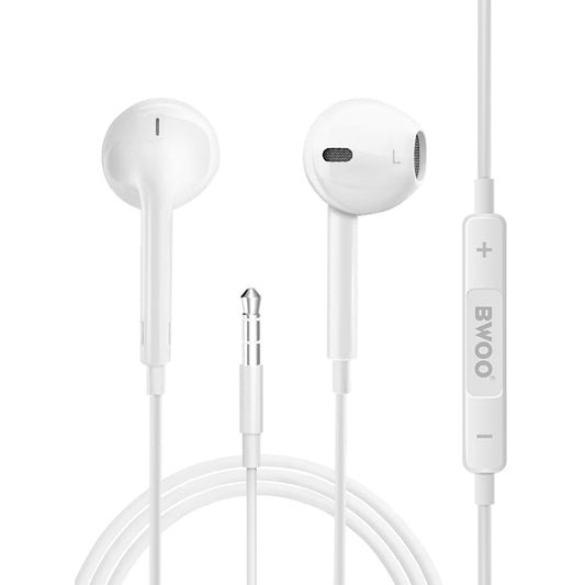 Handsfree 3,5 mm BWOO HF05, Hvid