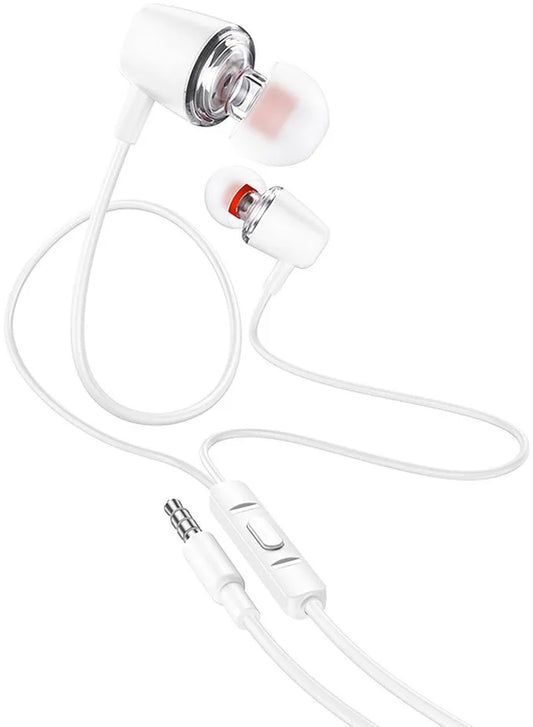 Handsfree 3.5mm HOCO M107, Hvid