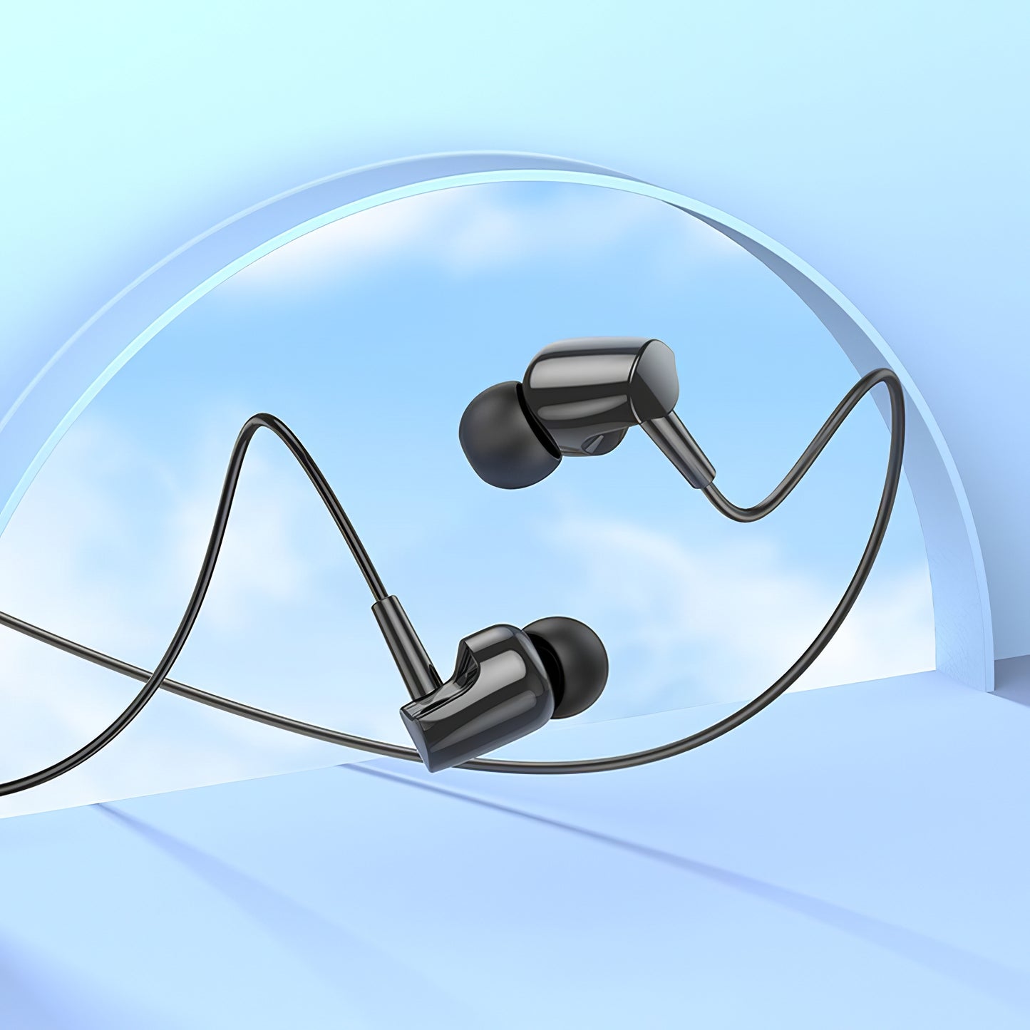 Handsfree 3.5mm HOCO M112, Sort