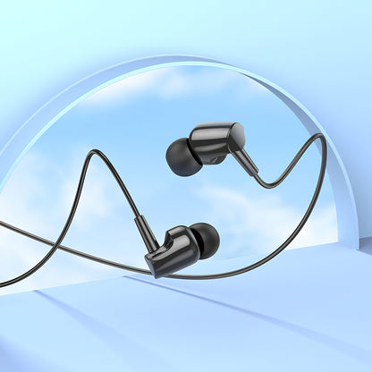 Handsfree 3.5mm HOCO M112, Sort