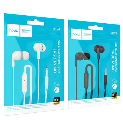 Handsfree 3.5mm HOCO M124, Sort