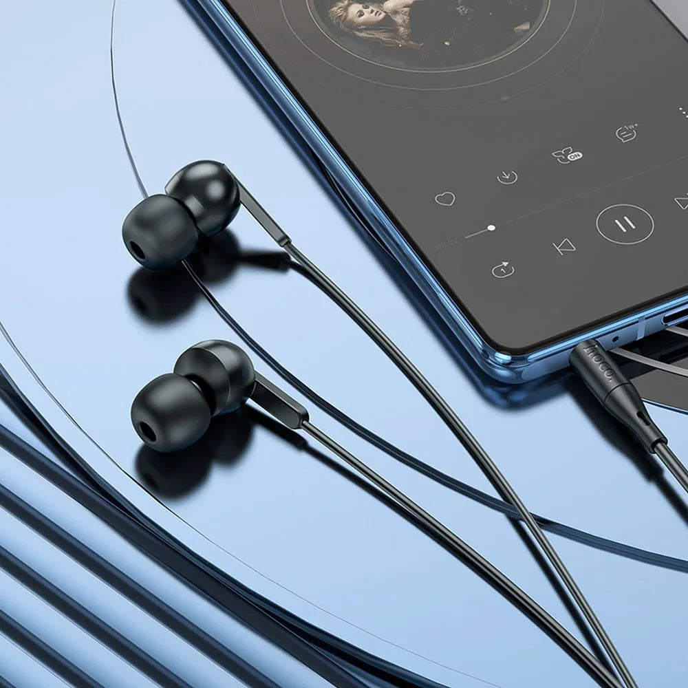 Handsfree 3.5mm HOCO M124, Sort